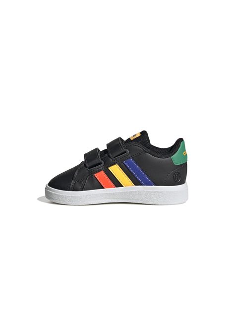 Adidas Grand Court Lifestyle Hook And Loop Shoes Black Multicolor Infant ADIDAS CORE | Sneakers | HP8918-